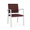 Lesro Newport Guest Chair Metal Frame, Silver, RF Nebbiolo Upholstery NP1101 - alternate 1